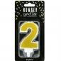 Preview: Number Candle - 2 - Gold